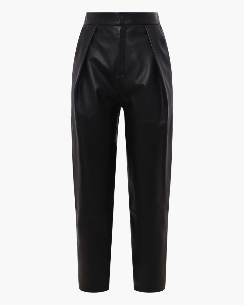 TAPERED LEATHER TROUSERS