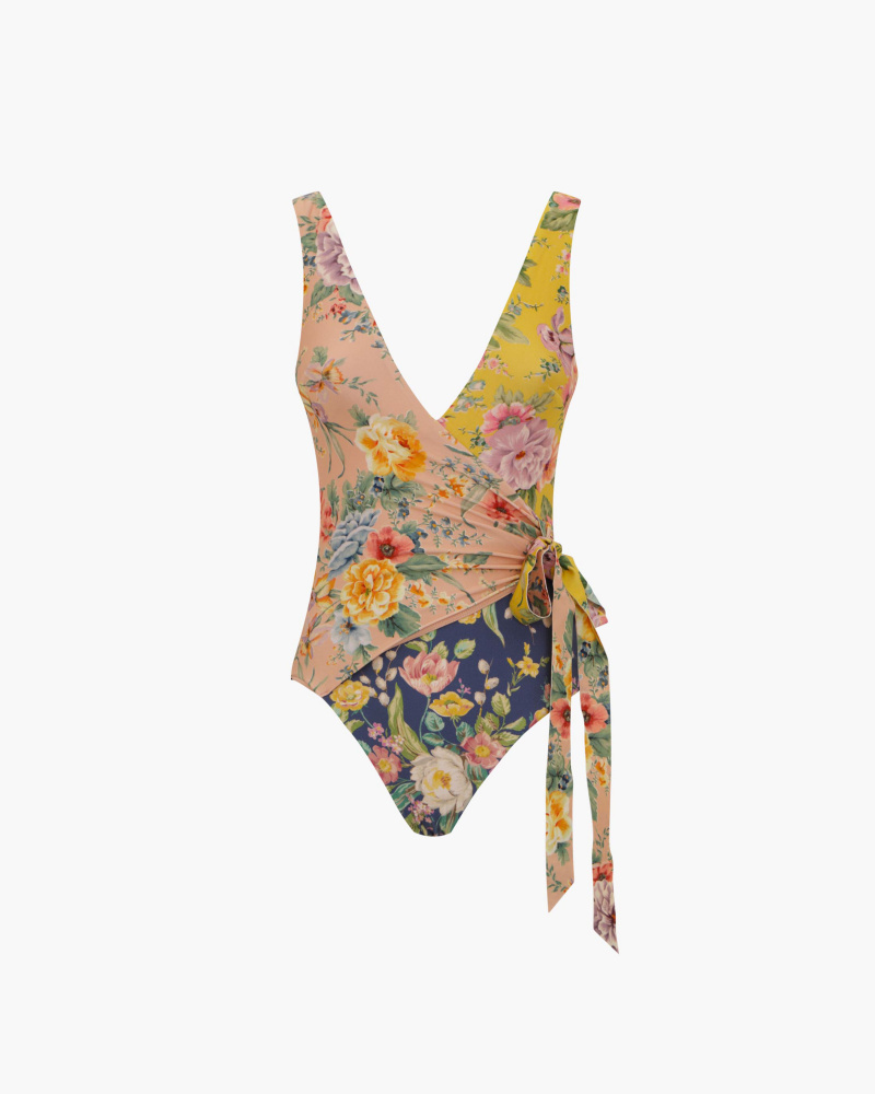 ONE-PIECE SWMSUIT WITH RIBBONS