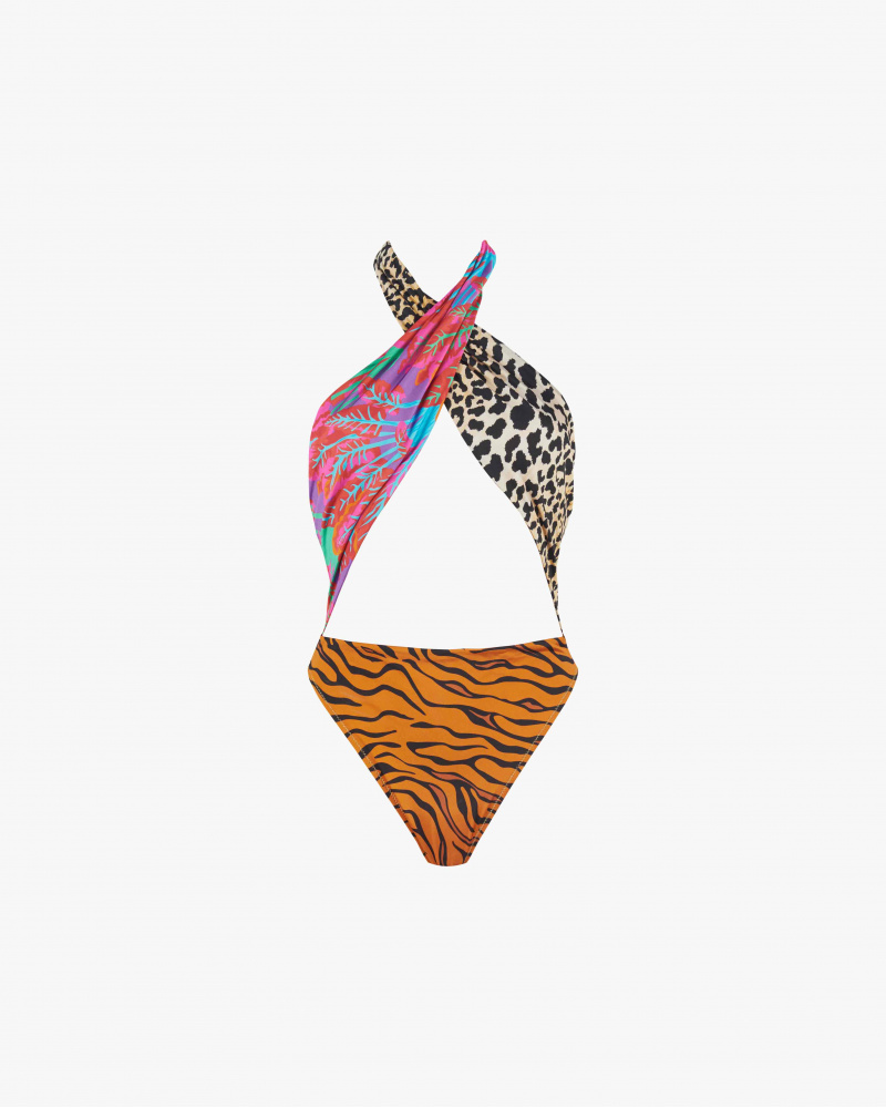PRINTED ONE-PIECE SWIMSUIT