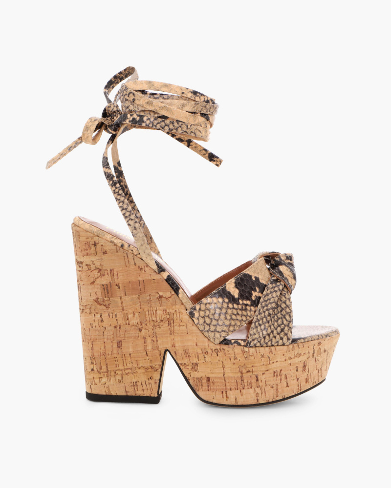 SANDALS WITH CORK WEDGE