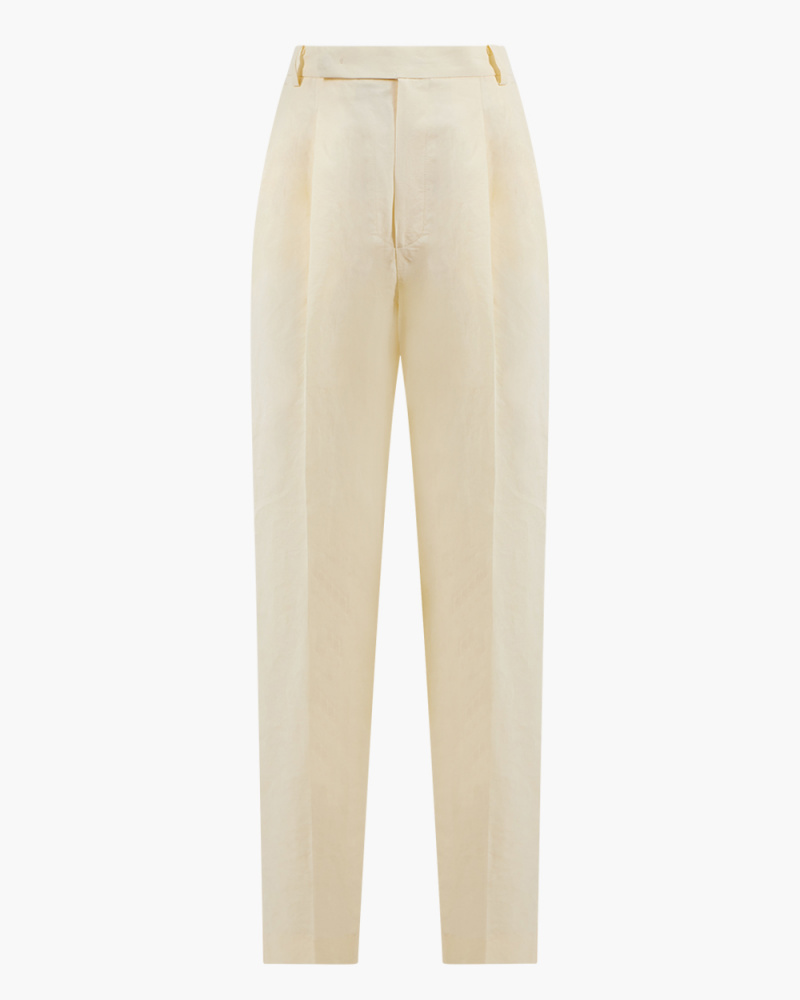 TAPERED LINEN TROUSERS