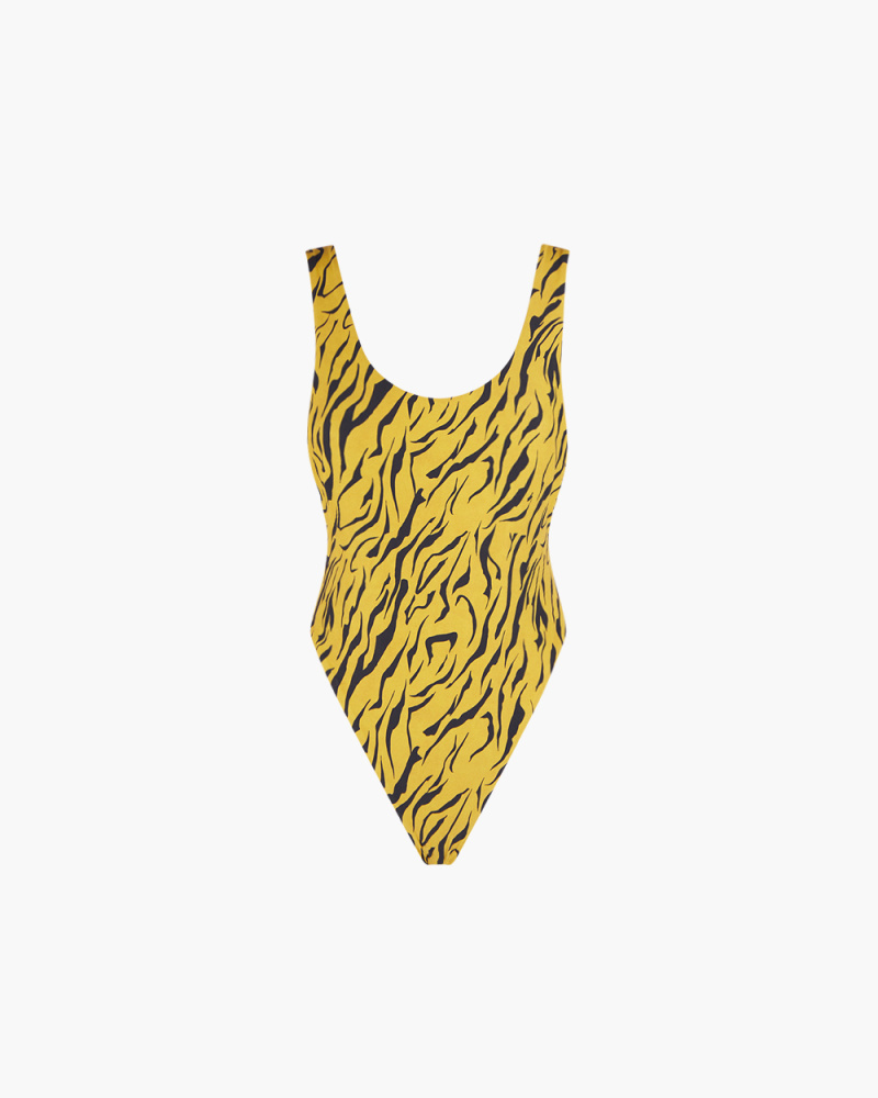 FUNKY TIGER PRINT ONE-PIECE...