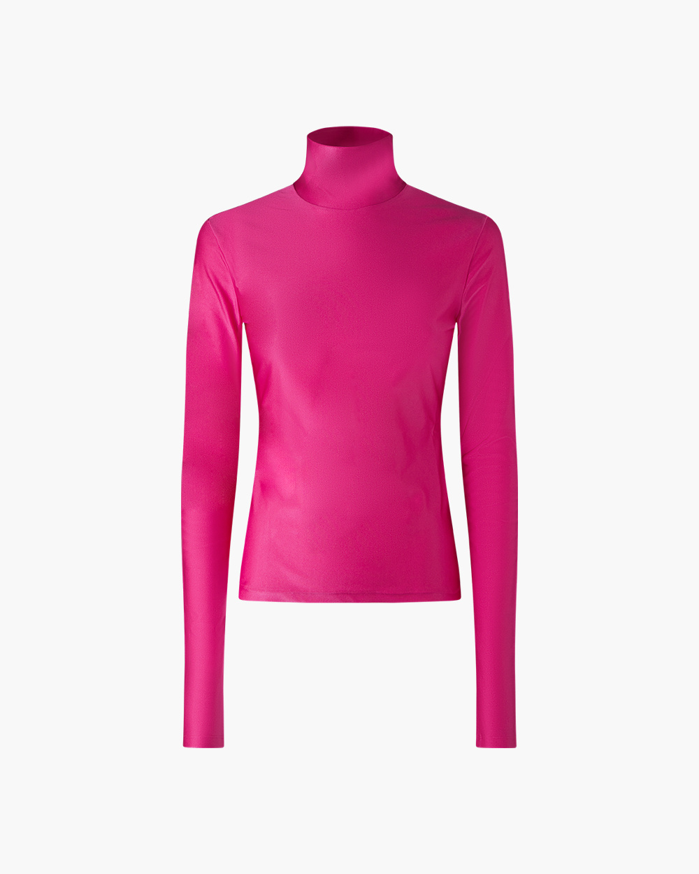 TOP HALLE IN SHINY LYCRA FUCSIA