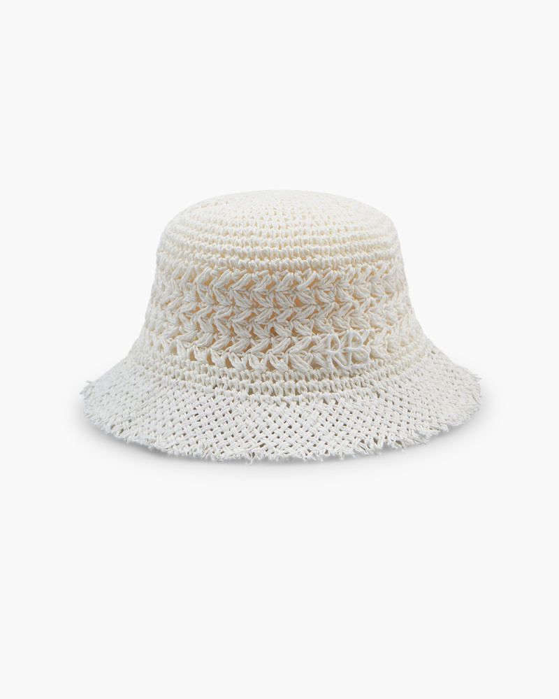 KNITTED STRAW HAT