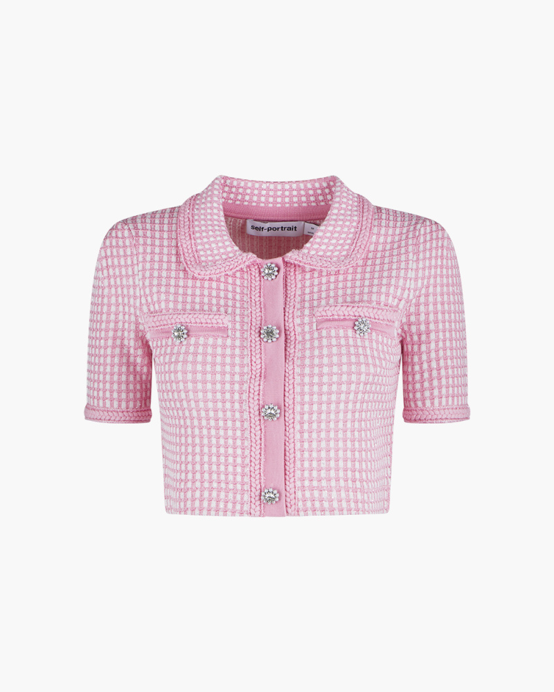 PINK LUREX KNITTED TOP