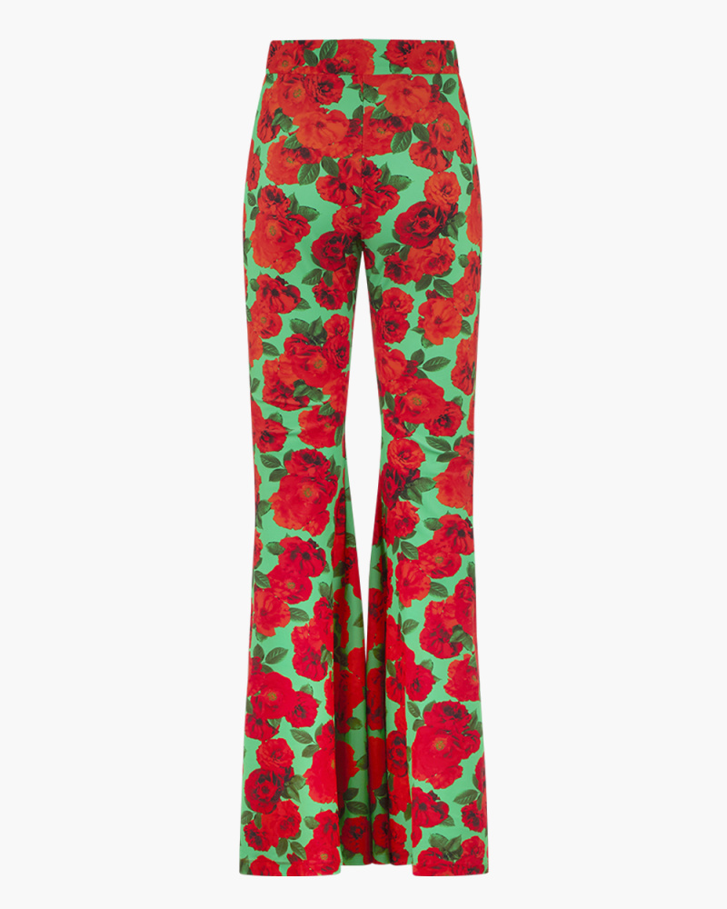 COLETTE PANTS IN FLORAL GREEN