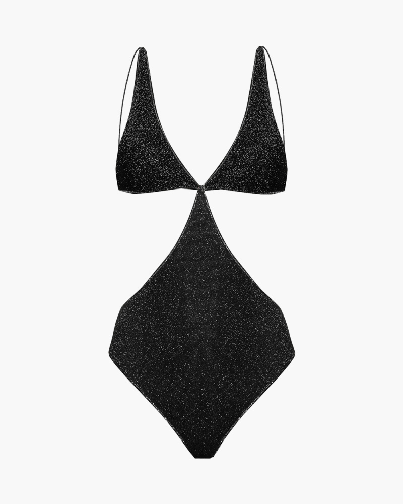 LUMIERE CUT OUT MAILLOT BLACK