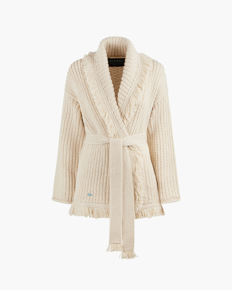 A FINEST OFF WHITE CARDIGAN