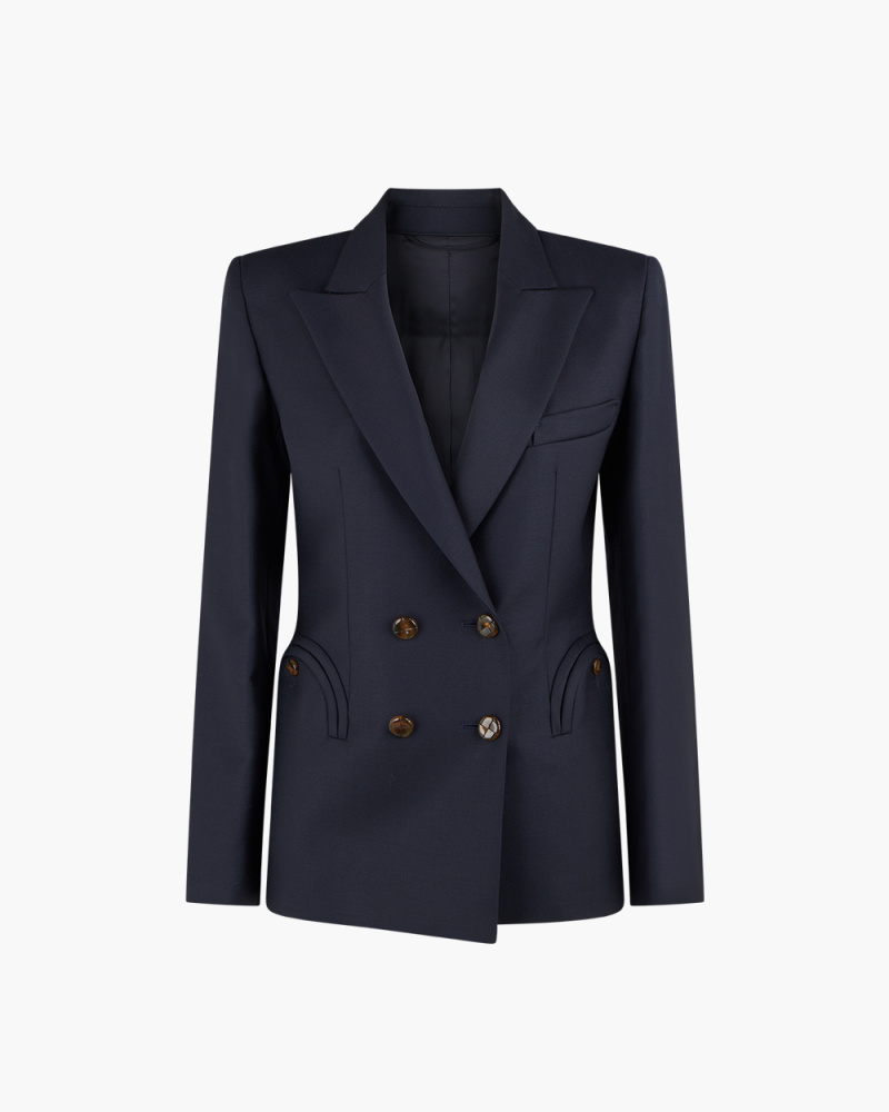 NAVY DOUBLE-BREASTED BLAZER