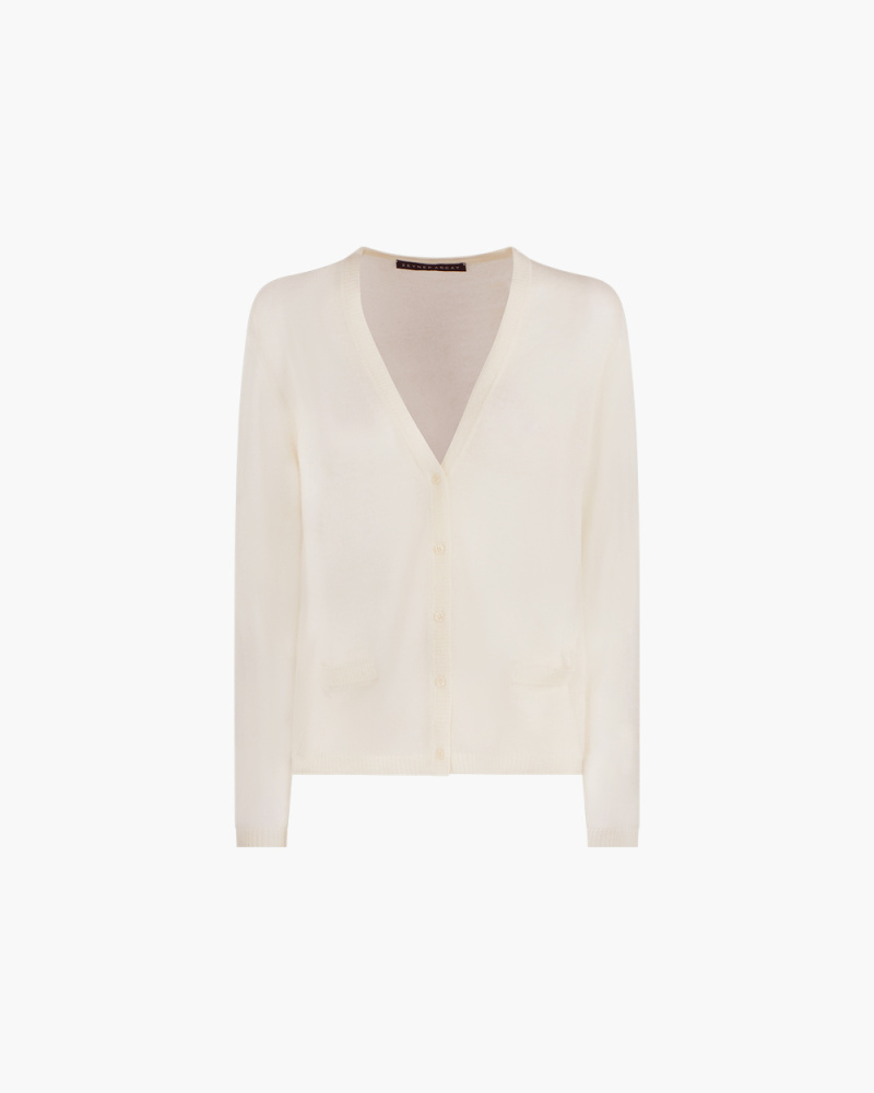 WHITE SOFT TOUCH CARDIGAN