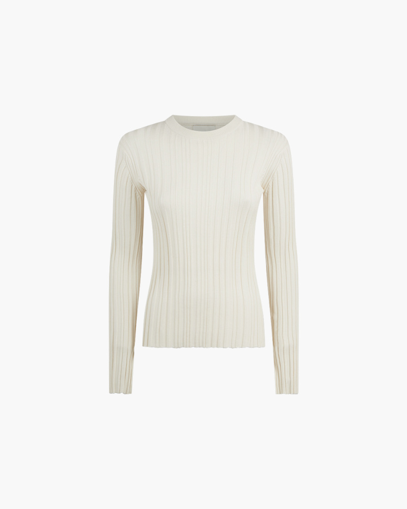 EVIE RIBBED TOP WHITE