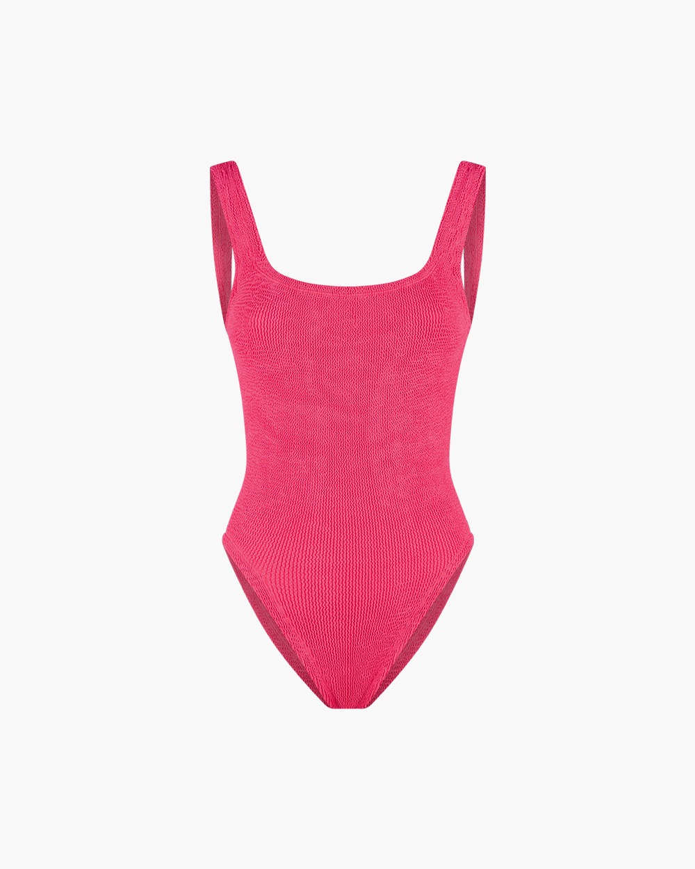 SQUARE NECK ONE-PIECE SWIMSUIT HOT PINK