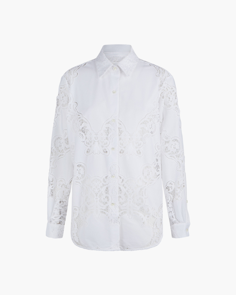 WHITE EMBROIDERED SHIRT