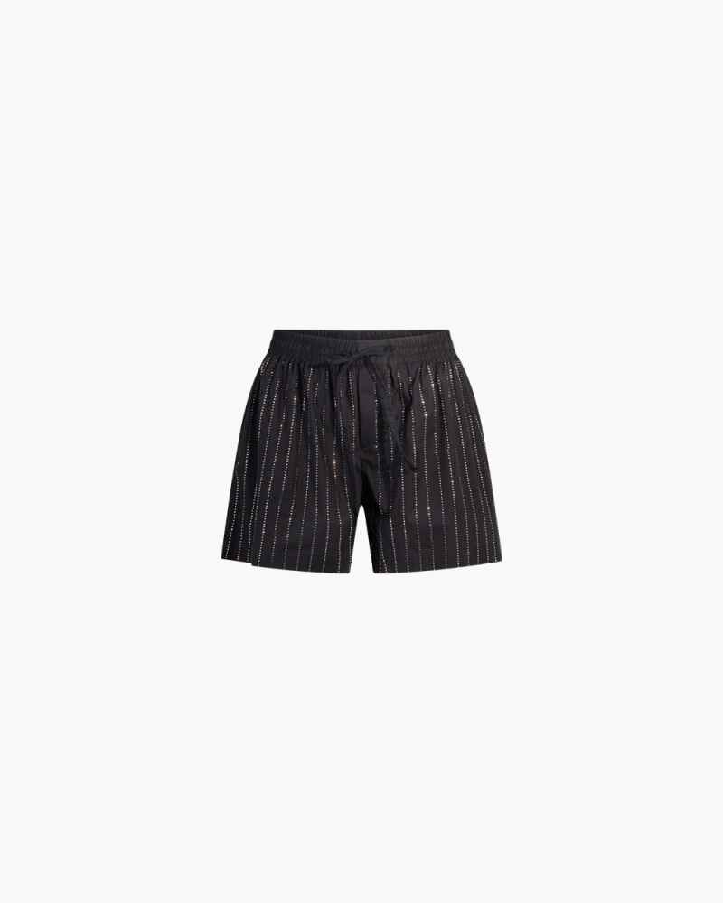 PINSTRIPED SHORTS WITH...