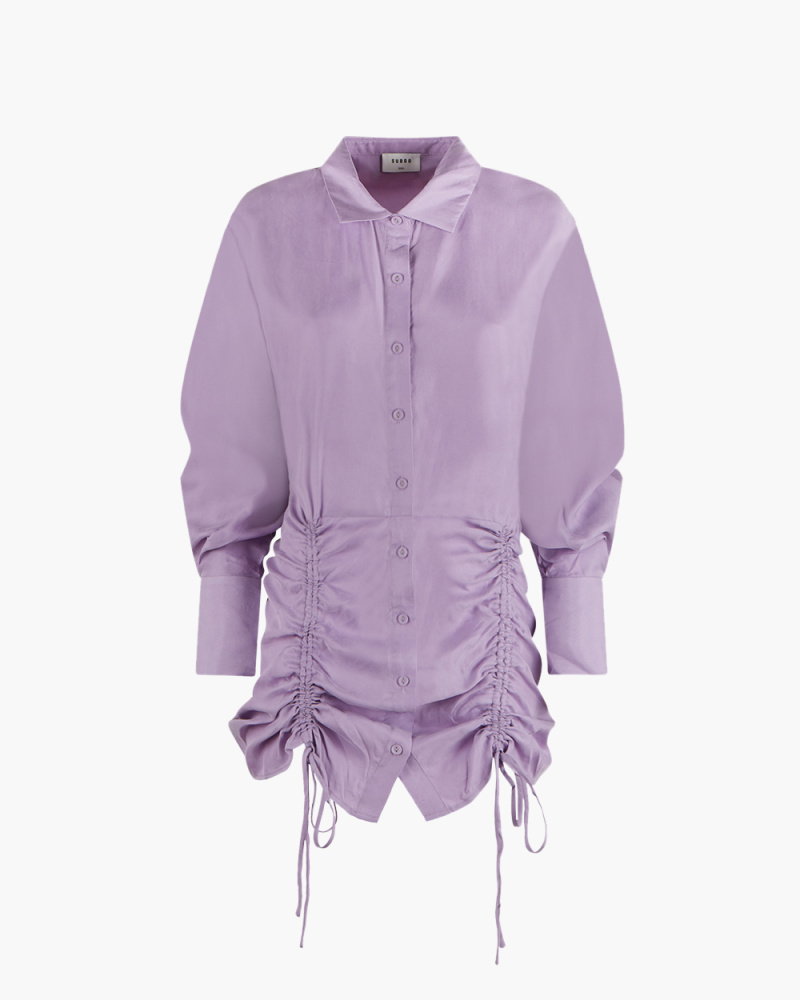 ANDY RUCHED LAVENDAR SHIRT...