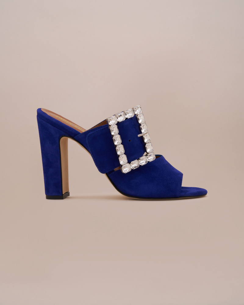 CRYSTALS BUCKLE MULES